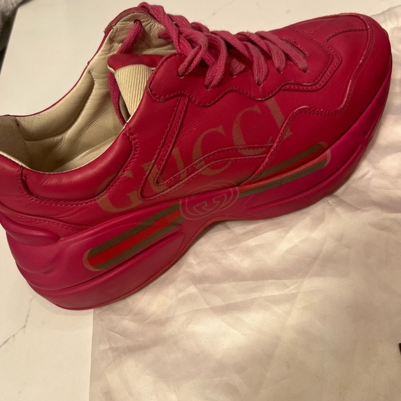 Gucci pink sneakers size 7 - Picture 5 of 6